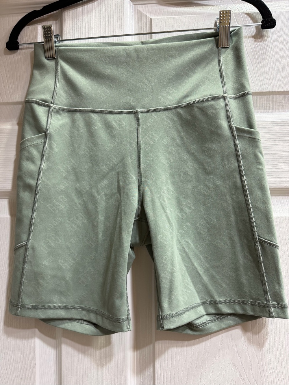GAP High-Waist Sage Green Women’s Athletic Bike Shorts